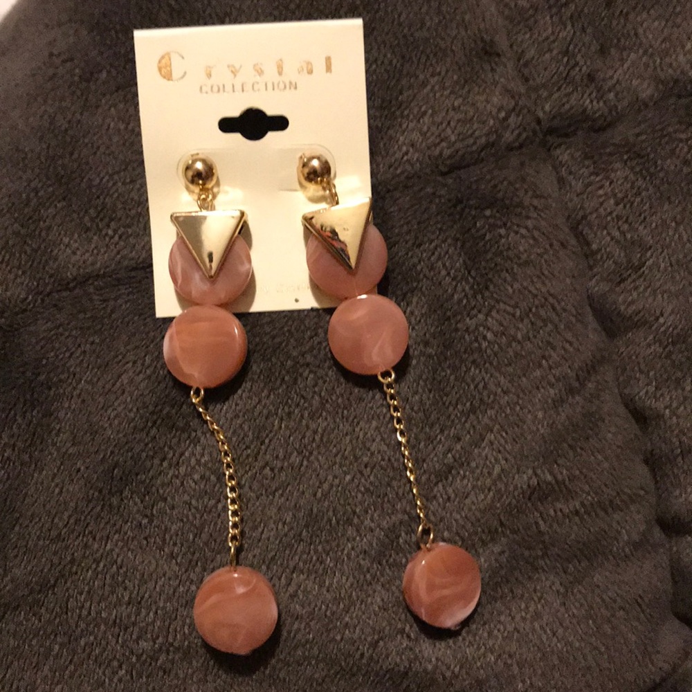 Brown/Gold Design Earring
